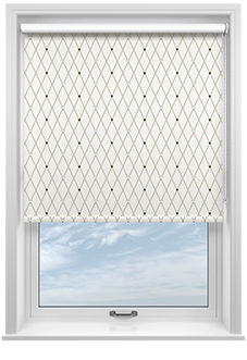Puddle Down, Trellis Down - Twist&Fit Roller Blind